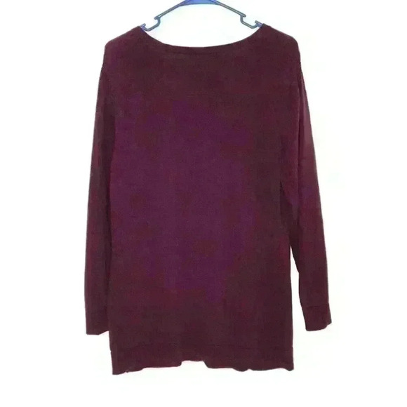 Catherines 2X 100% cotton cardigan pearl snap rhinestones long sleeve purple - Picture 2 of 5